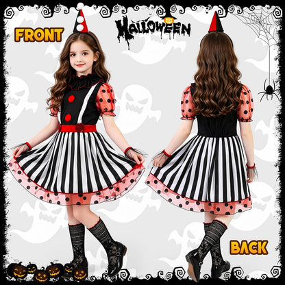 Spooky Girl's Clown Costume Collection